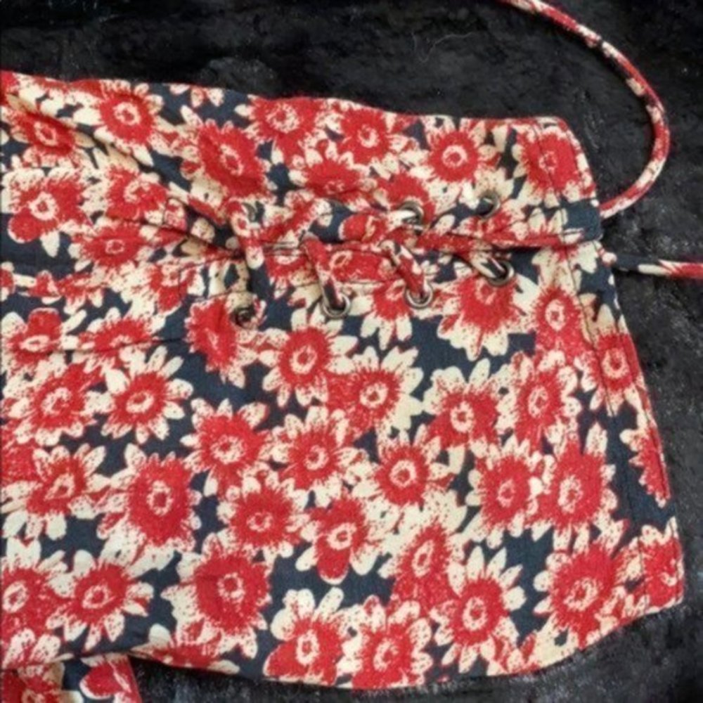 Free People Floral Mini Dress - Red and Black - Picture 9 of 10